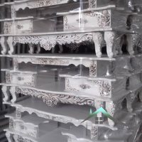میز تلویزیون مدل منبتی کشویی