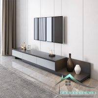 Stylish gray TV table