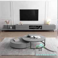 میز تلویزیون 200 CM طوسی پایه دار