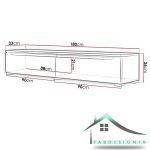 میز تلویزیون هایگلاس زمینی دیواری مدل MDS-51