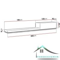میز تلویزیون هایگلاس مدل MDS-64