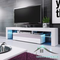 میز تلویزیون هایگلاس ال ای دی دار مدل WAYFAIR-35