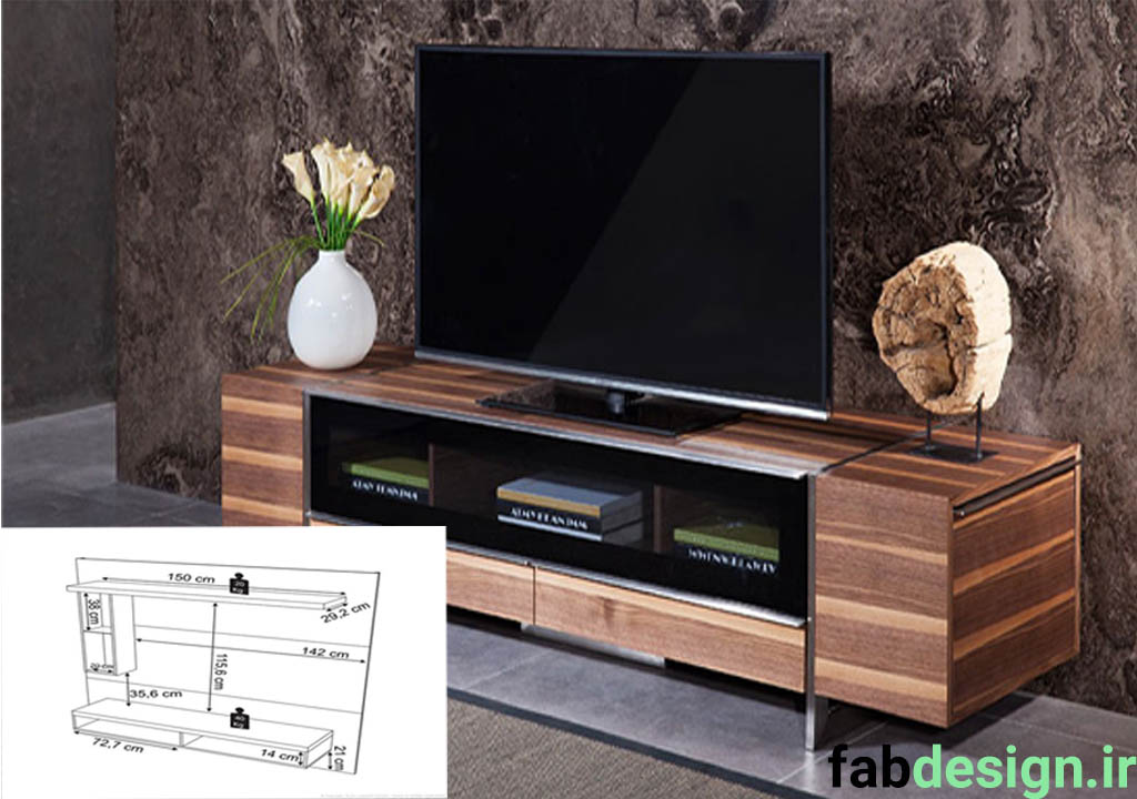 اندازه استاندارد میز تلویزیون