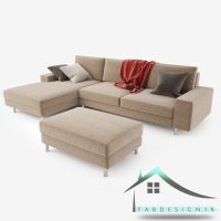 مبل ال نیو پایه استیل کد 98