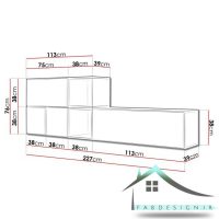 میز کنسول دیواری هایگلاس fabtable-7