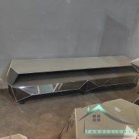 میز تلویزیون چند ضلعی شیشه ای طول 160