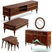 ست میز تلویزیون، جلومبلی، عسلی و کنسول fabset-210