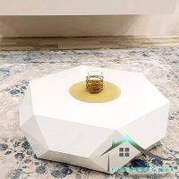 میز جلومبلی شش ضلعی سفید