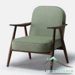 مبل تک نفره پولکا رنگ فندقی تیره