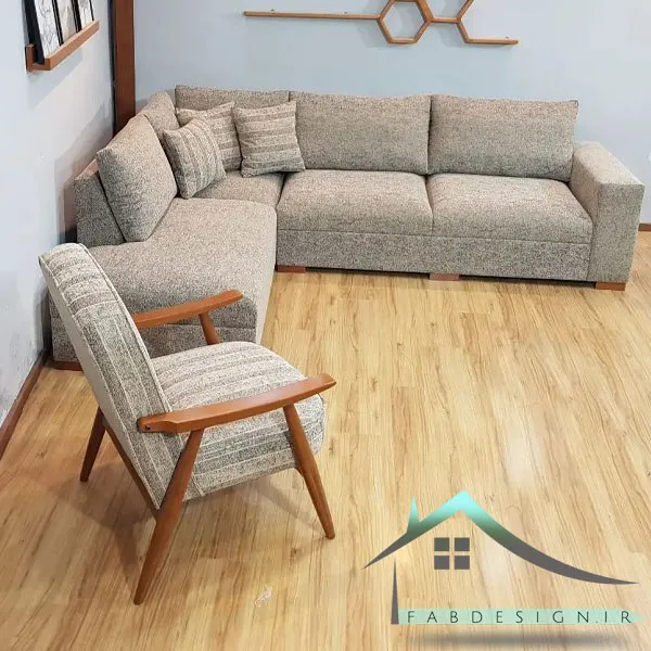 مبل ال راحتی 5 نفره با مبل تک Luxurysofa-77 1 مبل ال راحتی 5 نفره با مبل تک Luxurysofa-77