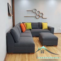 مبل ال راحتی 6 نفره با پاف نشیمن Luxurysofa-81