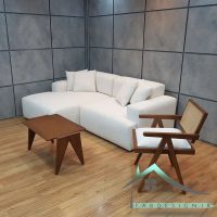 مبل ال راحتی 3 نفره با تکی چوبی Luxurysofa-94