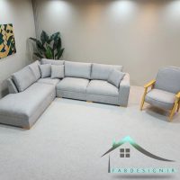 مبل ال راحتی 6 نفره با صندلی پولکا Luxurysofa-153