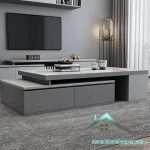 ست میز تلویزیون و جلومبلی هایگلاس fabset-161