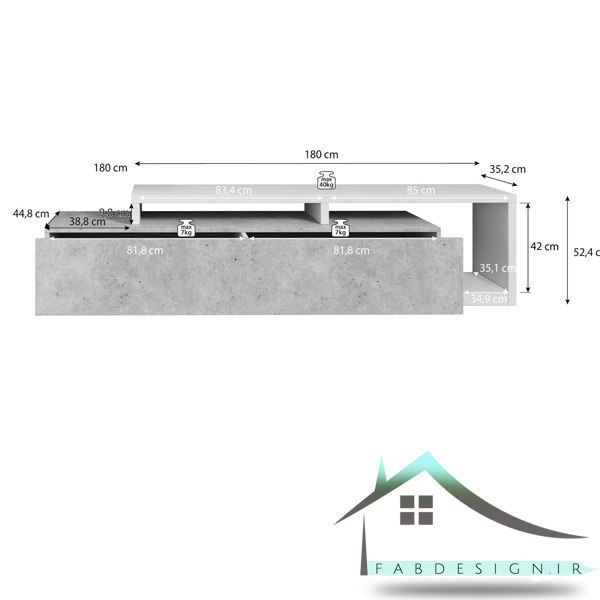 میز تلویزیون بازشو باکسی fabtable-295 6 میز تلویزیون بازشو باکسی fabtable-295