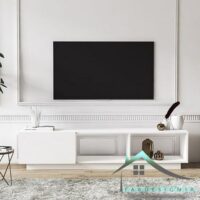 میز تلویزیون ساده سفید fabtable-292