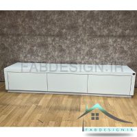 میز تلویزیون ساده کلاسیک سفید fabtable-326