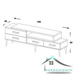 میز تلویزیون قهوه ای خاکی fabtable-277