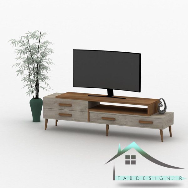 میز تلویزیون قهوه ای خاکی fabtable-277 1 میز تلویزیون قهوه ای خاکی fabtable-277